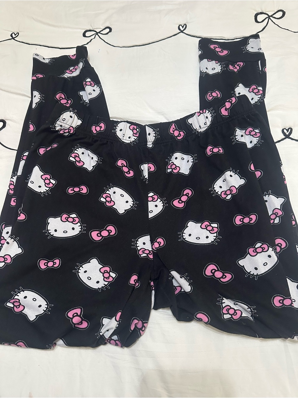 Hello Kitty Black and Pink Pajama pants